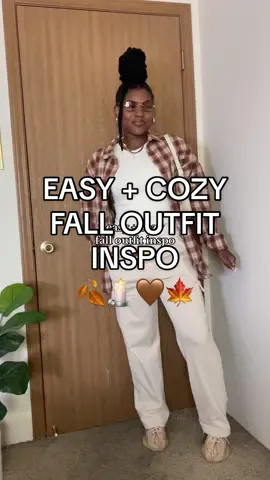 Because Fall Fashion is the best fashion!🍂✨ here’s some quick and easy inspo💭 #fallfashioninspo #outfitinspo2023 #falloutfitideas #flannelseason #flanneloutfits #cargosweatpantoutfit #amazonsweatpants #fallfashionforblackwomen #minimalisticstyle #brownoutfitideas #amazoninfluencer #fallaesthetic 