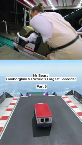 Mr Beast lambo 🏎️ v Shredder 😱😱😱 #mrbeast #mrbeast6000 #fyp #viral #blowthisup #experiment #lamborghini #gta #asmr
