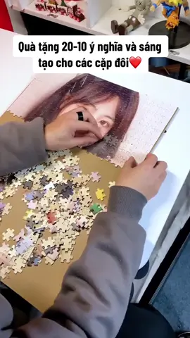 Tranh ghép hình in ảnh theo yêu cầu #tranhghep1000manh #quatang20_10 #quatangnguoiyeu #quattangbangai #couple 