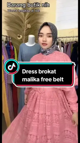 Dress brokat malika free belt ☺️😘#bajukondangan #surganyafashion #dreeskekinianvirall #outfitcewekkekinian 