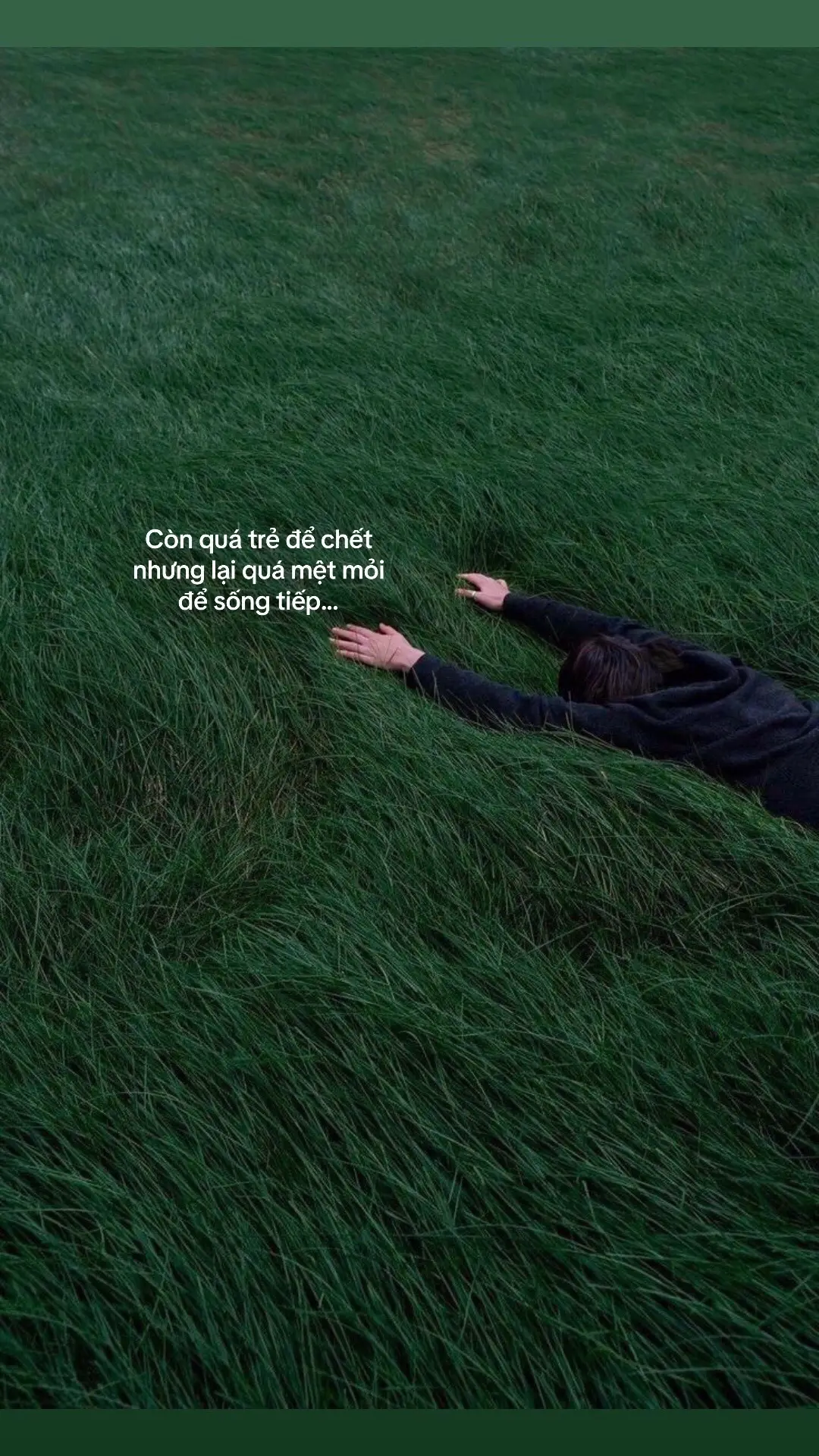 Còn quá trẻ để chết  nhưng lại quá mệt mỏi  để sống tiếp...