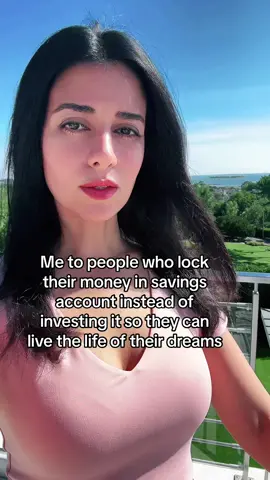 I went from not having money to pay rent to a multimillion-dollar portfolio that allows me to live the life of my dreams and retire my husband. Your money in a savings account it’s losing value to inflation every day  and it’s missing out on compounding.  Are you ready to stop setting your money on fire? #PersonalFinance #financialliteracy #money #savingmoney 