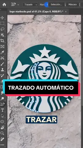 Hack de #Photoshop para trazar un logo en segundos ✒️ | #photoshoptiktok #photoshoptips #diseño #AprendeEnTikTok #tutorial #adobe