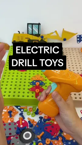 247pcs 3D STEM Building Blocks Children Electric Drill Toys Set Screw Puzzle Kids Educational Toys Kids Tool Kit Plastic  #drilltoys #electric drill for kid 