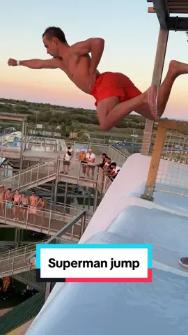 Superman 🔥 #waterjump #slipandslide #frenzywaterpark #extremesport #sport #waterpark #superman #slides 