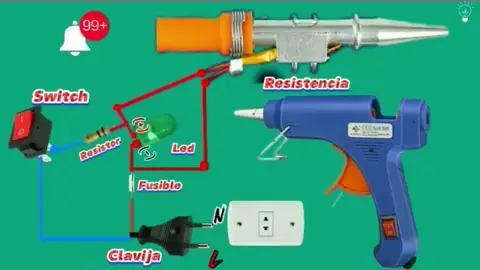 Pistola de Manualidades Silicona #anualidades #diagramas #hotgunglue