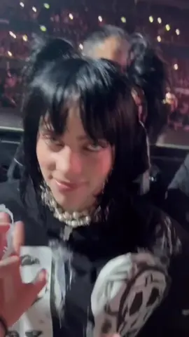 Billie interacting with fans at barricade during 