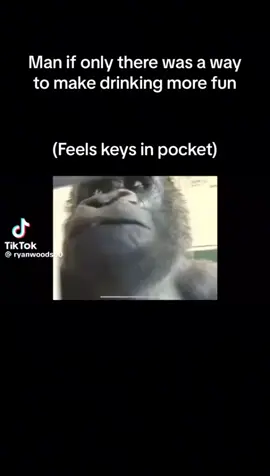 when ur drunk and you feel your car keys in your pocket.  #fyp #funny #gorilla #meme #stolenmeme #drunk #car