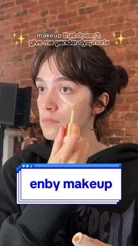 so it turns out i CAN wear makeup and feel like myself 🥰🌱✨ #enby #enbymakeup #genderdysphoria #gendereuphoria #nonbinary #nonbinarymakeup #outfitideas #androgynousstyle #androgynous #urbandecay #urbandecayquickie #tarte #tartecosmetics #elfcosmetics 