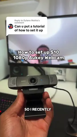Replying to @Dylano Mathis How to setup $10 1080p Aukey Webcam #Tech #setup #desksetup #aukey #webcam #camera