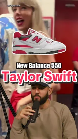 Taylor Swift with the NB 550s 👀 @Mike Kaufman @Overtime Thomas #sneakers #taylorswift #traviskelce #swifttok #sneakerheads #fashion #nfl #football #kansascity 