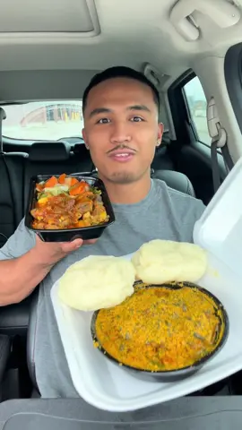 Nigerian food for the first time🇳🇬 #fyp #Foodie #foodasmr #fypシ #mukbangeatingshow #nigerianfood #foodtiktok #review #fufuandsoup #tastetest 