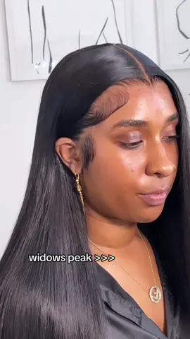 I just have to do a widows peak with every install 😍😍 #hairbyshopelaceadhesive as always 🫶🏾  