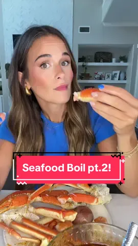 Seafood boil pt.2! 🦀 #seafood #mukbang #eatwithme #dinnertime #crab 