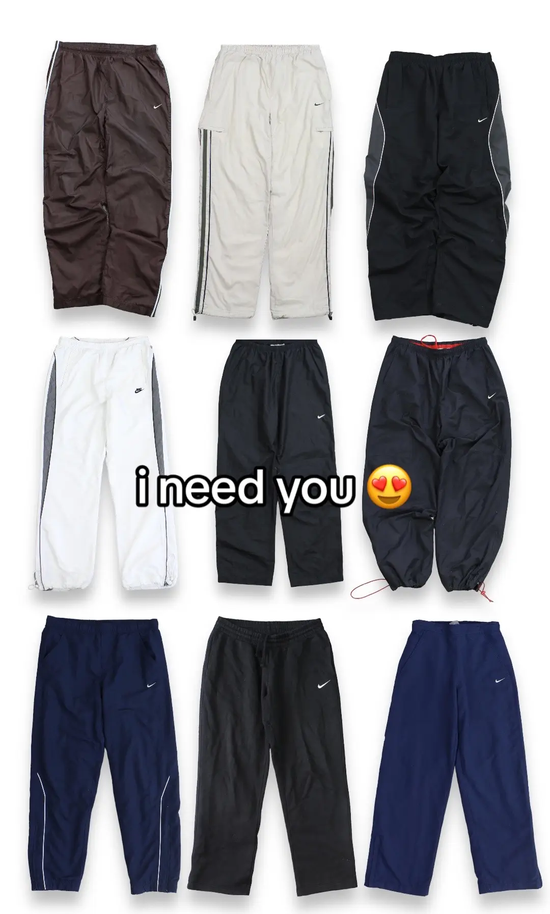 who needs vintage nike click the link in our bio to shop now or follow us on instagram! #vintagenike #nike #nikesweaters #retronike #niketrackpants #trackpants