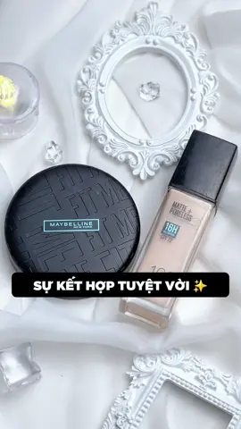 Sự kết hợp ăn ý của kem nền và phấn phủ Fit Me sẽ cho bạn 1 lớp nền hoàn hảo ✨️ #maybelline_vn #thuvienmakeup #muataitiktokshop #muataitiktok #goclamdep 