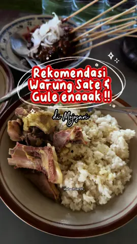 Referensi sate gule yg bukanya pagi , enak & gak bau kambing.Makan 2 porsi sate gule dengan 10 tusuk sate + 2 esteh habisnya cuman Rp.66.000. Cobain deh enak pwoll🤤 📍Ancer2 lampu merah awang2 mojosari belok barat ,klo ktm masjid kiri jln seperti video nah pas warungnya didpnnya. #fyp #sategule #satekambingmuda #warungsategule #sateguleenak #satekambingenak #sategulemojosari #rekomendasisarapan #kulinermojosari #ttlocalservise 