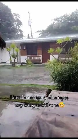 Maligo sa ulan w/ my ¹st cousin@bby jean💋 