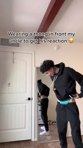 wearing thong infront of uncle to get his reaction #foryou #fyp #funny #trending #troll #prank #extremefunny #reaction 