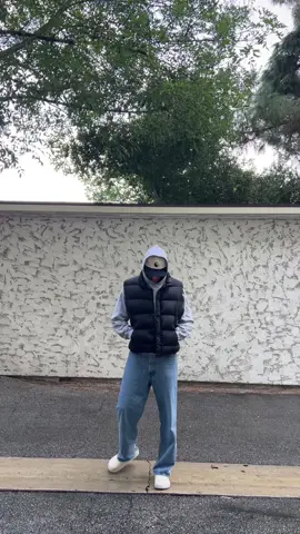 saturday coffee run… in the rain? #mensfashion #simplefits #fallfashion #puffervest 