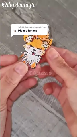 Trả lời @wxiih_cas fennec paper animal #papertoy #diytoy #handmade #DIY #papercraft #paperanimals #fennecfox #🦊 