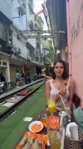 Hello from Vietnam’s Hanoi Train Street 🇻🇳 #travel #traveltiktok #vietnam #wanderlust #traveltok #asia 