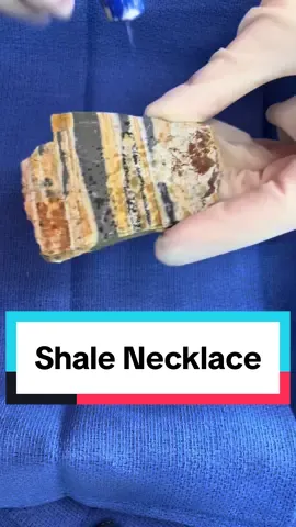 The process of creating a natural stone pendant necklace from shale! Material harvested from Pennsylvania soil. #pennsylvania #shale #rocks #rockhound #artisanjewelry #jewelrymaking #jewelry #necklace #diyjewelry 