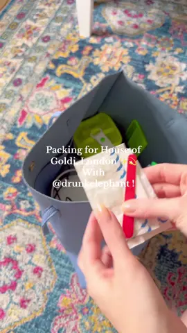 I’ve barely been able to contain my excitement the last 10 days. Drunk Elephant kindly invited me to House of Goldi in London this Thursday, ahead of its opening Friday-Sunday. I’m so so excited to attend and explore House of Goldi and to take you all along with me! 💛✨✨ I packed lightly for this trip, just my Littles bag, a mini Beste, a mini Ceramighty, a mini Lala Retro, my B-Goldi, Lippe Balm, and some make-up - a Kosas mascara, a Chanel brow pencil, a Laura Mercier eyeshadow, a Nars concealer, and my O-Bloos Rosi Drops! Also, a gold nail polish, my toothpaste and toothbrush, a mini Estée Lauder perfume, a top and shorts to sleep in at the hotel, a hairband, my charging cable and plug, portable phone charger, wallet, my retainer case, a comb, and a mini nail file and band aids! I will also pack some jewellery and my dress for the event, plus some headphones for traveling to London/at the hotel.  I’m arriving in London on Wednesday and will be staying at a hotel overnight, and can’t wait to visit the House of Goldi Thursday! I will be filming videos both days!  House of Goldi is an immersive pop-up that will be held on Greek Street in Soho London, at the beautiful 19 Greek Street. There will be an interactive smoothie-mixing station, B-Goldi glistening booth for selfies, a charm bar, exclusive workshops, bubble tea and treats, the full-Drunk Elephant line-up and more!  My preparation for this trip included a rigorous skin routine the last 10 days to ensure smooth skin, upping my intake of healthy foods and hydration levels, and general all around excitement!!! 🎉 Follow along on my stories here on Insta and on Tiktok on Thursday (and also on Wednesday) for my adventures!   See you there DE! 💛✨👋😍  @Drunk Elephant #houseofgoldi #bgoldi #bgoldibrightdrops #drunkelephant 