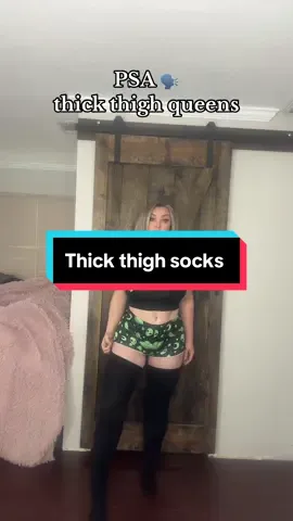 Finally thigh high socks that dont cut in for us thick thigh babes 🖤#thickthighessaveslive #thickthighproblems #thunderthighs #curvywome #curvybodies #amazonfashion 