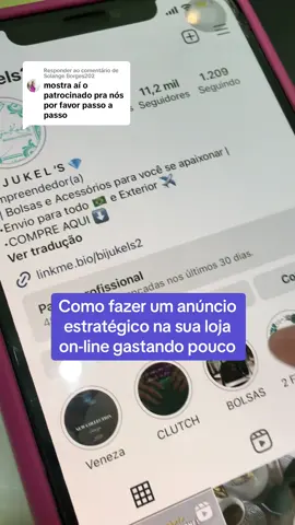 Respondendo a @Solange Borges202  Aprenda a turbinar suas publicações e trazer bons resultados  #lojaonlinefeminina #dicas #anuncio #emprendedora #donadelojaonline #ecommerce #empreendedorismofeminino 
