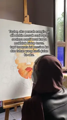 nangis dikit sangat ngaruh pada akhirnya dibolehin masuk seni rupa #paintingart #senirupa 