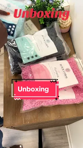 My first @Black Coral Wax order. Im  excited to try these 🖤🩵🩷 #estheticianlife #waxunboxing #waxbeads #hardwax #fullbodywaxing #blackcoralwax #fyp #estheticiantiktok 