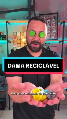 DIY jogo de damas com materiais recicláveis  #DIY #damas #jogos #reciclagem #sustentabilidade #agoravocesabe #aprendanotiktok 
