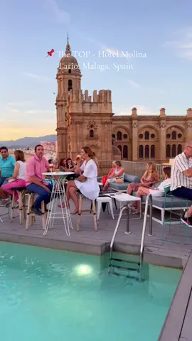 One of the BEST rooftop bars in MALAGA, SPAIN! 📌 The TOP - Hotel Molina Lario Rooftop bar 🙏🏽#malaga #malagarooftop #malagarooftopbars #malagaspain #malagatiktok #malagabar 