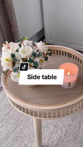 My new side table 🤍 #sidetable #coffeetable #sidetabledecor #homedecor #furniture #fyp #aestheticsidetable 