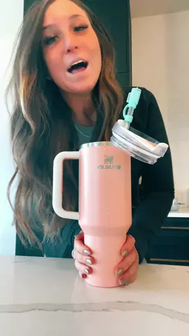 loev the little straw toppers to keep germs off your straw!!🤍 #foryoupage #foryou #tiktokshop #stanley 