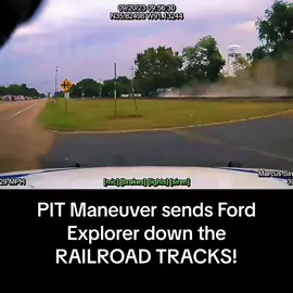 PIT Maneuver sends Ford Explorer down the RAILROAD TRACKS!  #cops #police #copsoftiktok #fyp #fypシ #chase #foryou #pursuit 