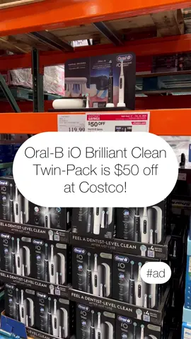 🛒 Don’t miss out! The amazing @Oral-B iO Brilliant Clean Twin Pack is $50 at Costco and on Costco.com through 10/22. This is an incredible deal! Save and grab yours now for $119.99 (regularly $169.99) on Costco.com or in warehouses before the deal ends! #Ad #ONLYiO  #RoundCleansBetter #Costco 