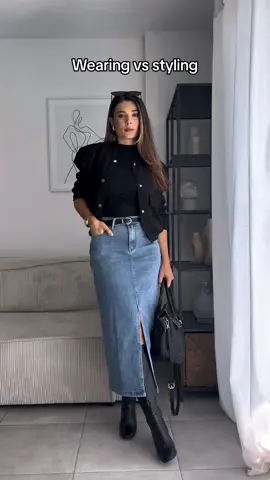 1,2,3 ou 4 ? 🍂  Rdv sur @TRENDDLY.fr avec le code REYBANAH15 pour shopper ces pepites 💻 #jeanskirt #wearingvsstyling #fallinspiration #lookideas #fallfashion #oldmoney #classystyle #workwearstyle 