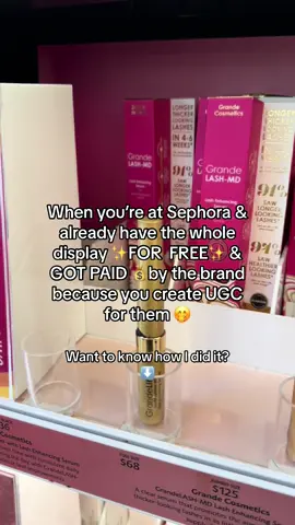 I walked into the Sephora & saw this display & realized I already had all these products that I got for free & was even paid by the brand to create content for them that they use for their socials! 💞 I do UGC/CGC which is User (Creator) Generated Content.  I’ve been creating content for over 5 years and even went viral organically when I launched a drop shipping store & created TikTok videos for it.  After seeing success with that & learning video creation & editing skills I knew I could use that to help other brands!  Then one day I learned about UGC and decided to go for it so I created a portfolio with examples of my work & pitched myself to brands!  To be honest, I was rejected at first! But I kept going and created a video with a product from this brand that I had because I love the brand & to work on my content creation skills.  Fast forward about 4 months and the brand emailed me to collaborate with them!! 😲  That led to one round of videos, then a long term partnership and getting all these products from their collection & more!  Truly anyone can do it if you work at it and don’t give up! ✨🙌