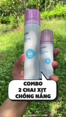 Chai xịt chống nắng có công nghệ SPF 50+, nên xúc luôn combo chai to chai nhỏ về dùng cho tiện nha các bác #huytrainghiem#kocnet #xitchongnang #xuhuong 