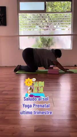 Yoga prenatal  Saludo al sol tercer trimestre Es un saludo con variante, ya que la intesion de los saludos al sol es que permite activar los músculos, dar flexibilidad a la columna, ampliar la movilidad articular, eliminar las tensiones y prevenir la aparición de dolores que suelen acompañar a las embarazada (dolor lumbar, piernas cansadas, dolor de espalda…). Ya que comunmente los saludos al sol los utilizamso al inicio de la calse para calentar y preparar a nuestro cuerpo oara lo que sigue. Dentro del  metodo de yoga prenatal se van adaptando las secuencia y posturas a las necesidades del grupo o alumna de acuerdo a su estado físico, mental y emocional así como a las etapas del embarazo. Haciendo del yoga una practica segura y util para la futura mamá.  #yogaprenatal #saludoalsol #saludoalsolprenatal #tercertrimestreembarazo #rectafinal #caminoalparto #partosindolor #calentamiento 