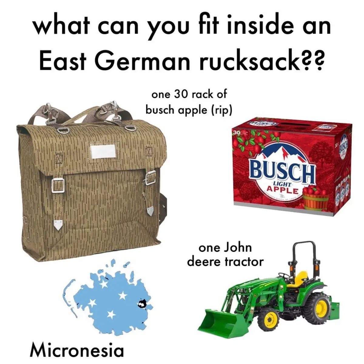 east german rucksacks? back in stock.