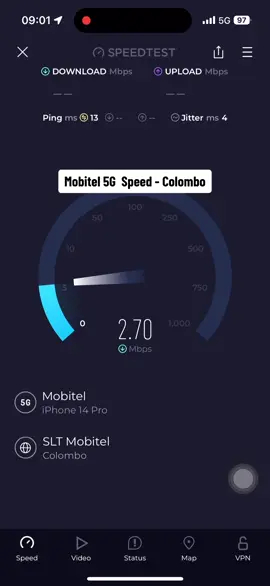 Mobitel 5G speed - Colombo 🚅🌝🥳 #mobitel #sltmobitelmobile #sltmobitel #5G #mobitel5g #colombo #srilanka @Mobitel 