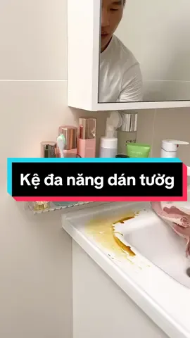 Kệ đa năng dán tường, kệ nhà tắm, nhà bếp, sang trọng, tiện lợi #kệnhàtắm #kệđanăng #đồgiadụng 