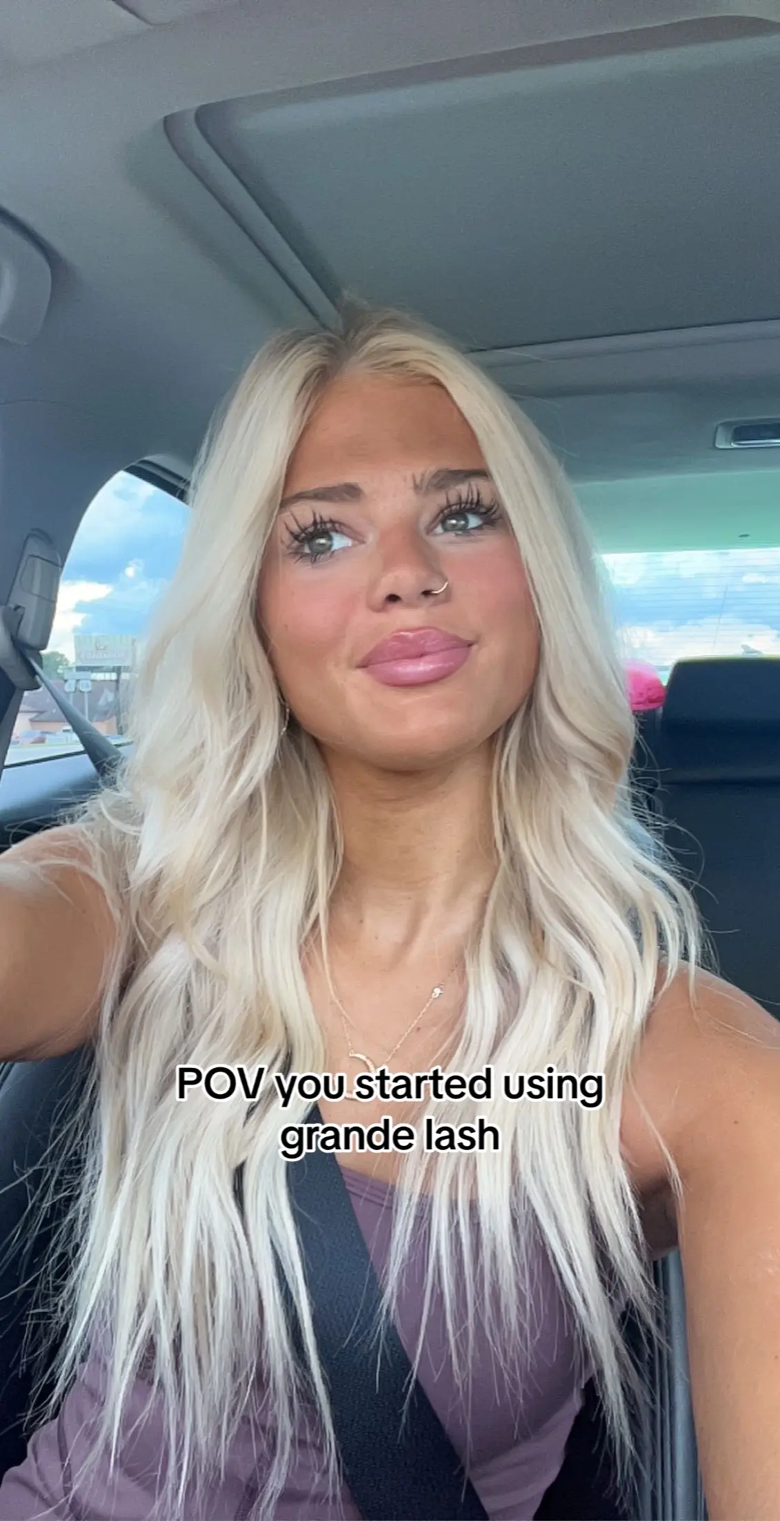 (They were super long before but it definitely make them alot fuller) #grandelashserum #eyelashes #trending 