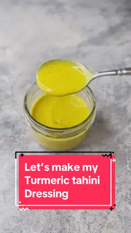 Turmeric tahini dressing. Let’s just say I’m love with this  dressing, and I’ve been topping it on EVERYTHING. It’s got a tangy, nutty and earthy flavor, and the vibrant golden yellow color makes any plain Jane dish look like a piece of art.  Ingredients: 1/4 cup raw tahini - I love @socotahini  2 tablespoons extra virgin olive oil 3 tablespoons fresh lemon juice  1 teaspoon turmeric powder 1 teaspoon fine Celtic sea salt  1/4 teaspoon freshly ground pepper 1/4 cup filtered water Directions: In a small bowl, or wide mouth glass jar fit with a lid, whisk together the tahini, lemon juice, olive oil, turmeric, salt, pepper and ¼ cup water until smooth. Add more salt and pepper to taste.  Pour dressing into a small jar fit with a lid, if you whisked the dressing together in a bowl. Storage: Dressing can be stored in the fridge for 5 days. It will naturally thicken a bit, so just give it a whisk before using. #turmeric #turmericdressing #turmericpowder #turmericrecipes #saladdressings #tahini #tahinidressing #tahinirecipes #tahinirecipie #tahinisauce 