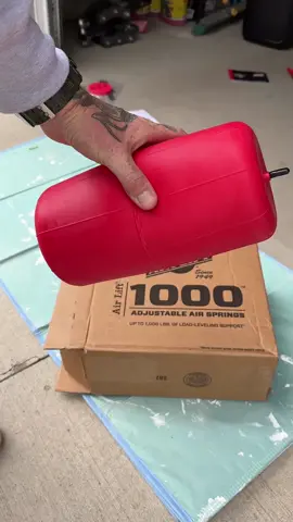 Added some Air lift air springs to the Raptor because it’s suspension is soft and we don’t want it sagging when hauling material or a trailer • These add 1000lbs of load leveling capacity and tuck right into the coils without removing anything • The install took 1-1/2 hours and that was with filming and chatting with my dad • The sweet spot for that bit of factory rake loaded up with all my tools is 7 psi so I’m just using the Makita 18v inflator to fill it • That @gearwrenchtools kneeling pad is still going strong after since we did our mods on the 2014 F150  . . . #tools #construction #fordraptor #raptor 