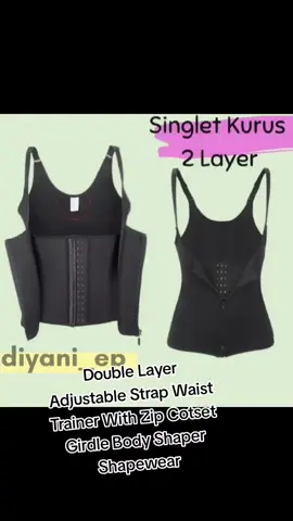 #DoubleLayerAdjustableStrap WaistTrainerWithZipCotsetGirdle BodyShaperShapewear #cidee1972 