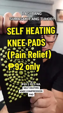 LAGI BANG SUMASAKIT ANG TUHOD? TRY MO TO. ₱92 FOR 2 PCS NA - SELF HEATING KNEE COMPRESSION PADS #wellness #detoxify #painrelief #arthtitis #cheapdeals #tiktokfinds #kneepain #tuhodproblems #sports #jumprope #volleyball #selfheatingkneepads 